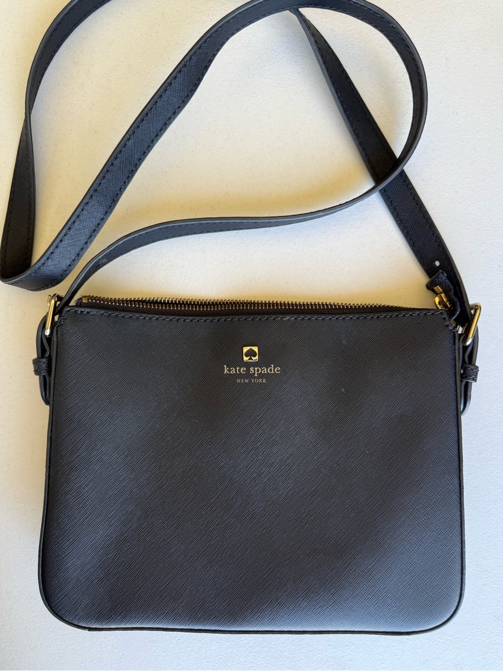 kate spade Black Crossbody with Gold Logo